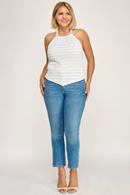 Halter Knit Top- Plus Size