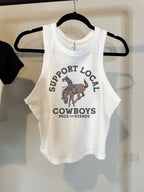 Support Local Cowboys Cropped Tank
