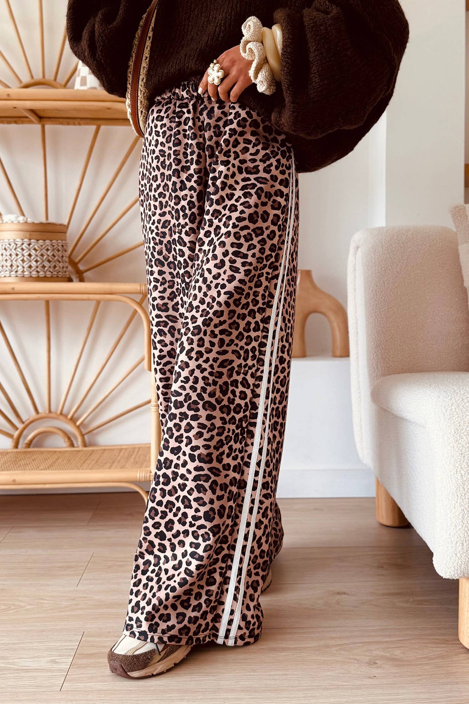 Leopard Wide Leg Pants