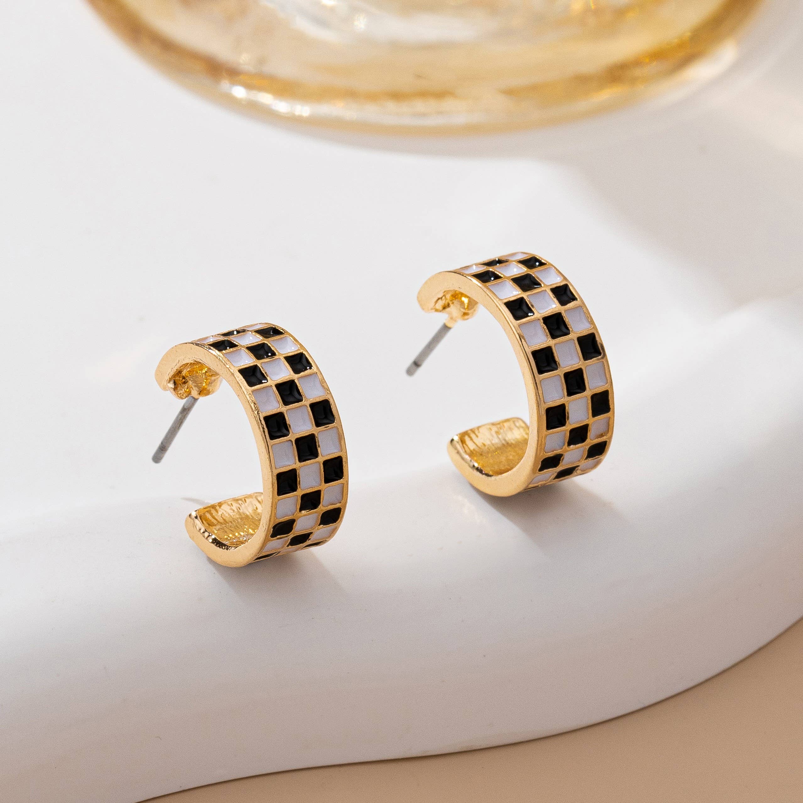 CHECKER EARRINGS