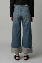 Barbara Wide Leg Cuffed Jean