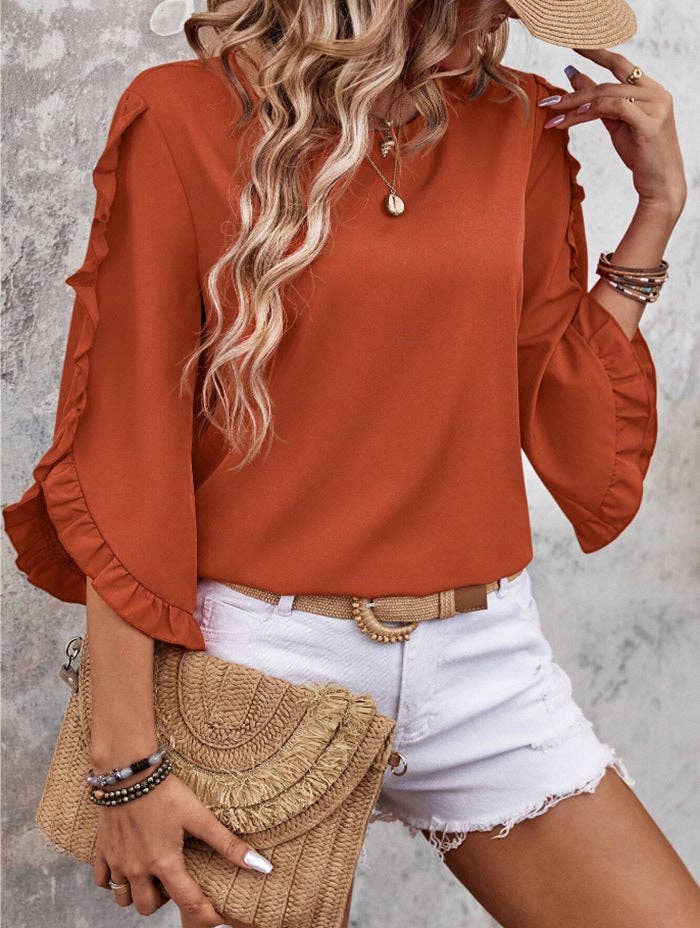 Sadie Top in Orange