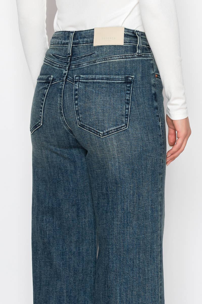 Barbara Wide Leg Cuffed Jean