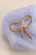 ROPE GOLD BOW  BROOCH