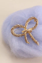 ROPE GOLD BOW  BROOCH