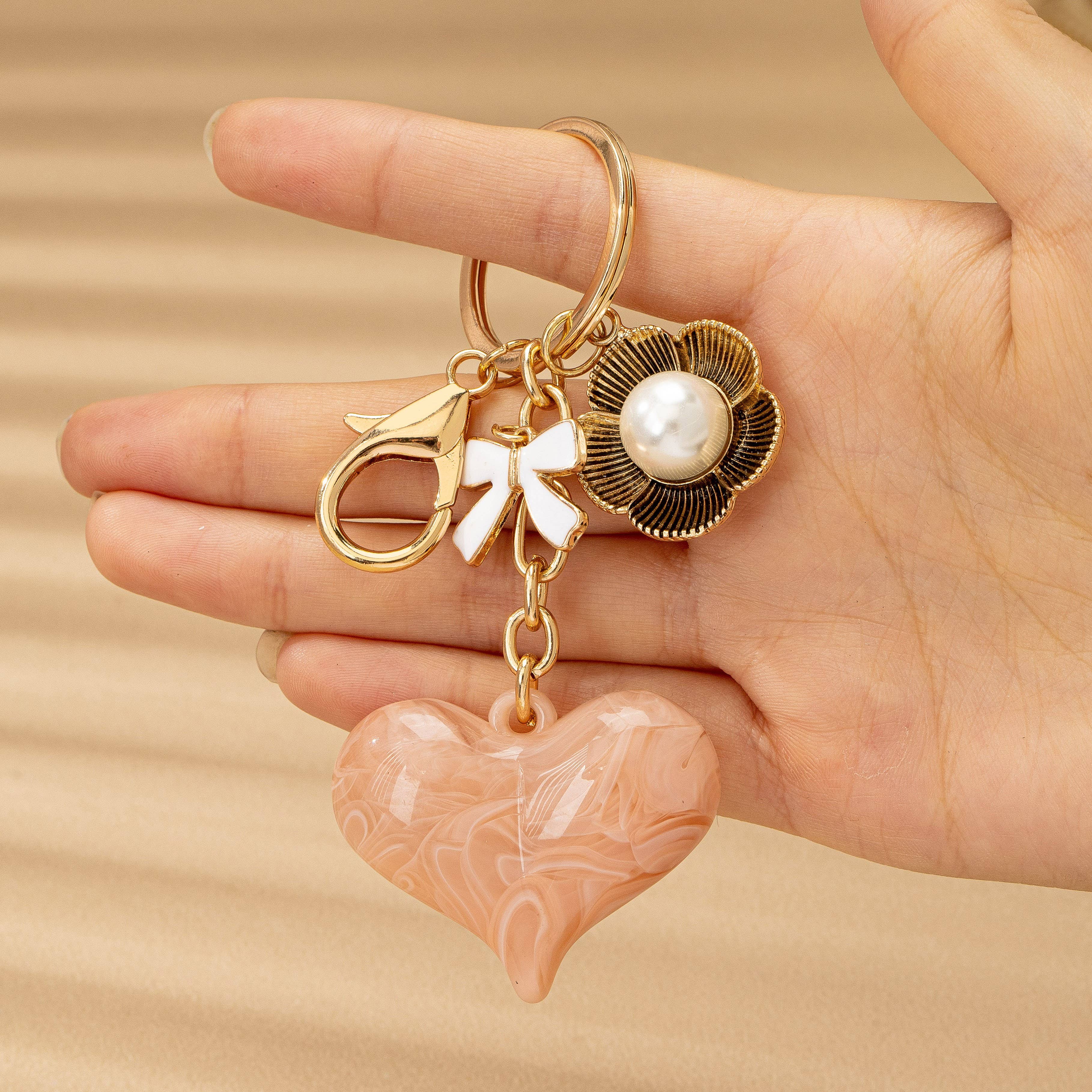 Heart key chain