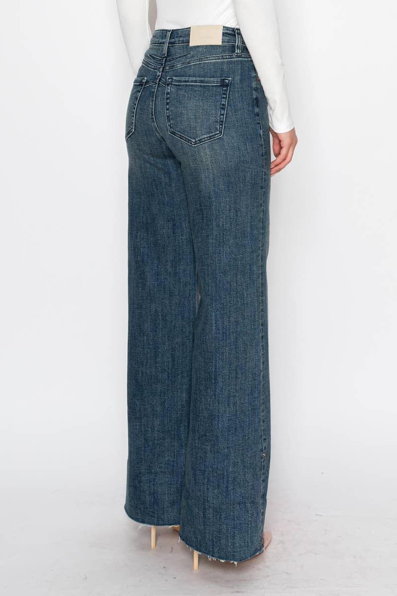 Barbara Wide Leg Cuffed Jean