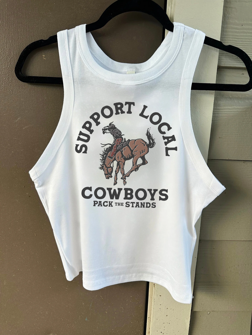 Support Local Cowboys Cropped Tank
