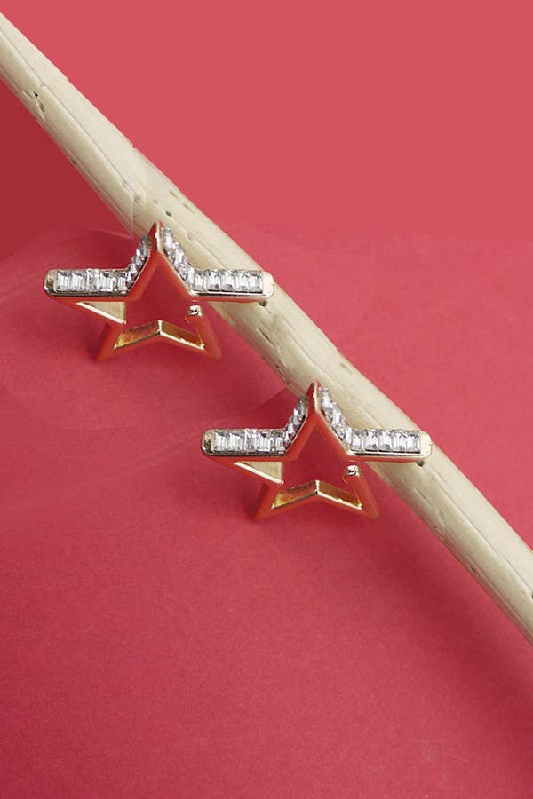 STAR HOOP EARRINGS