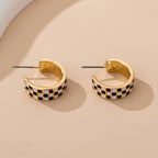 CHECKER EARRINGS