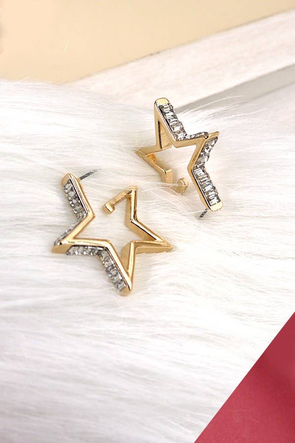 STAR HOOP EARRINGS