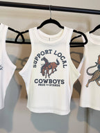 Support Local Cowboys Cropped Tank