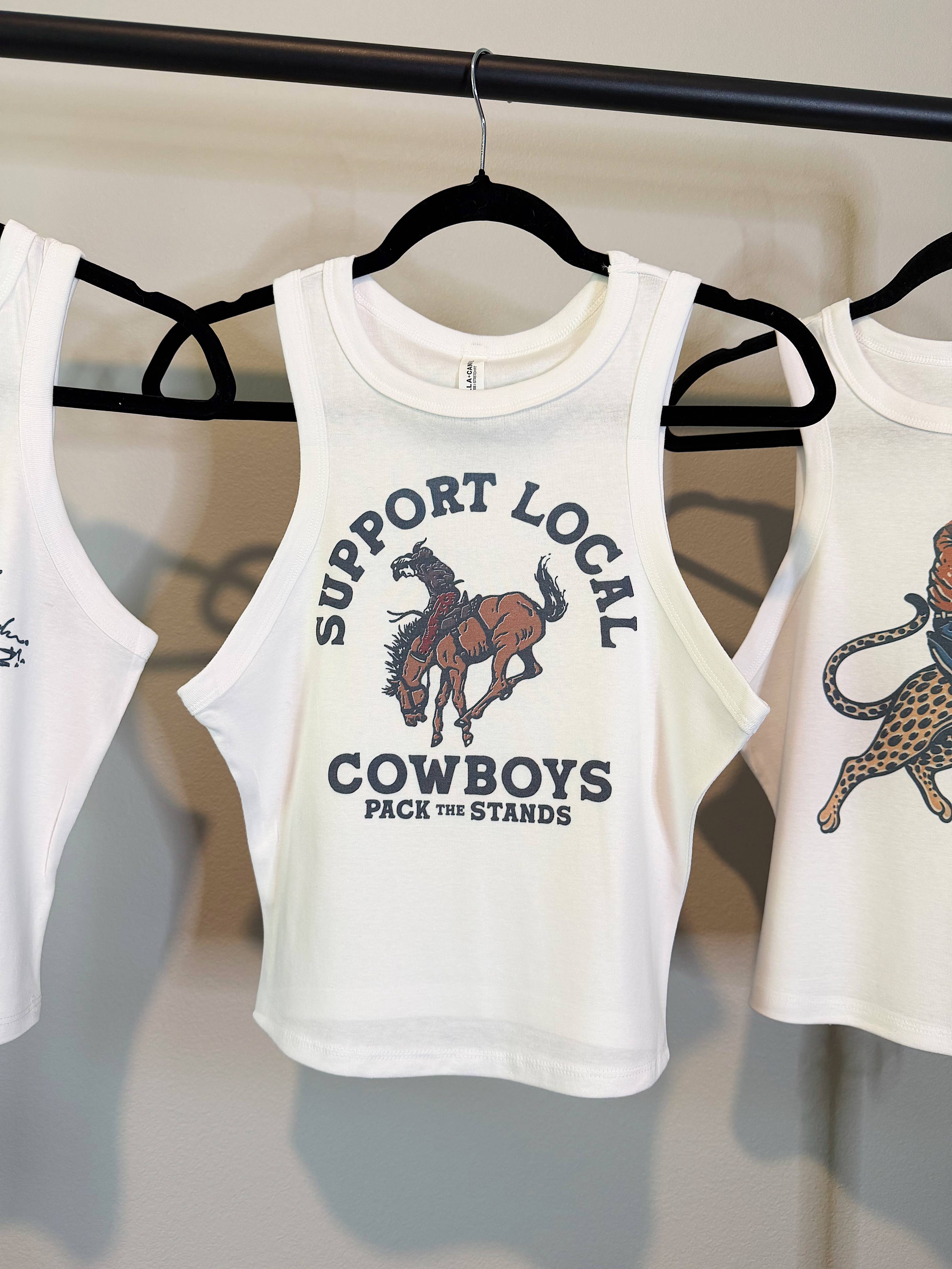 Support Local Cowboys Cropped Tank