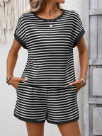 Amber Striped Knit Lounge Set