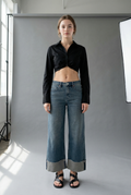 Barbara Wide Leg Cuffed Jean