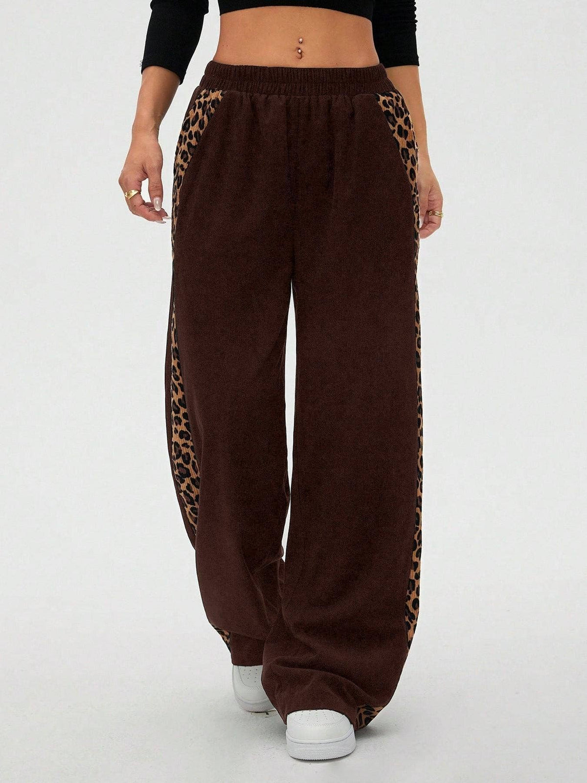 Leopard Wide Leg Sweatpants