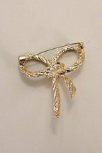 ROPE GOLD BOW  BROOCH