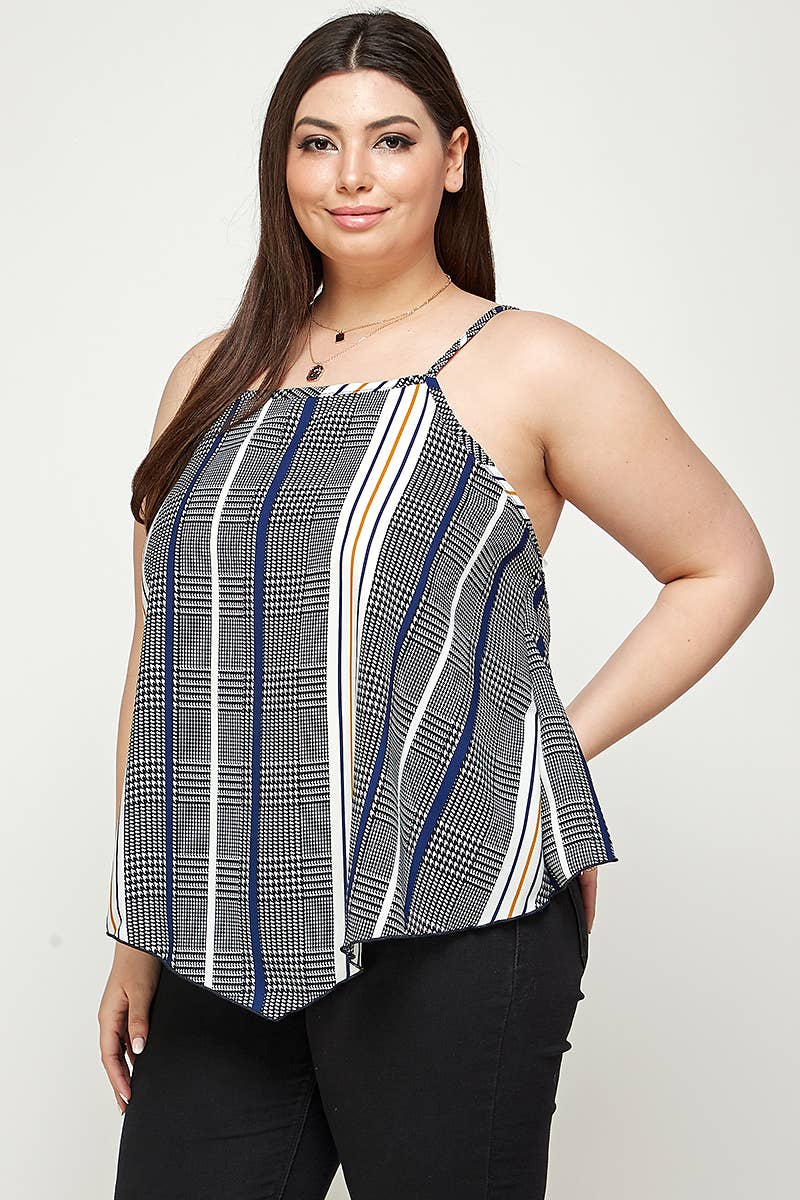 Plaid Cami- Plus Size
