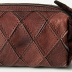 Leather Patch Toiletry Bag