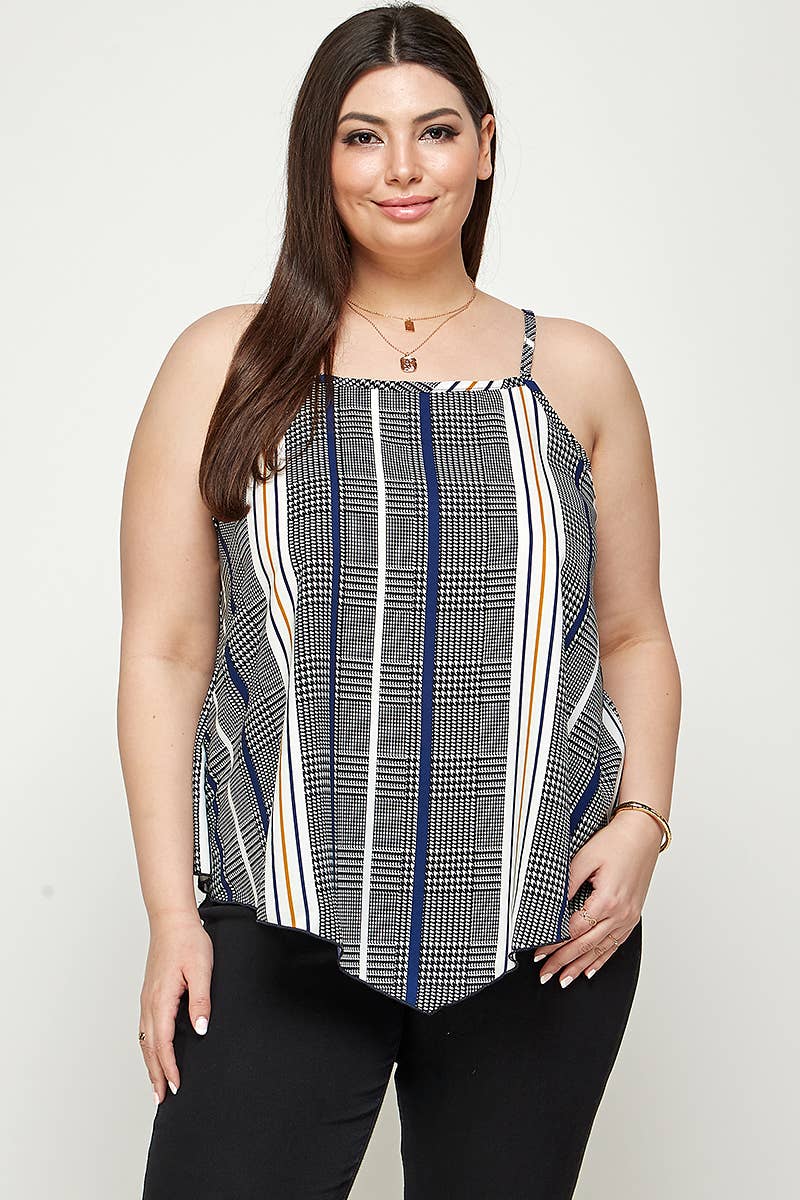 Plaid Cami- Plus Size