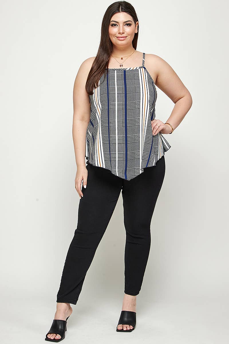 Plaid Cami- Plus Size