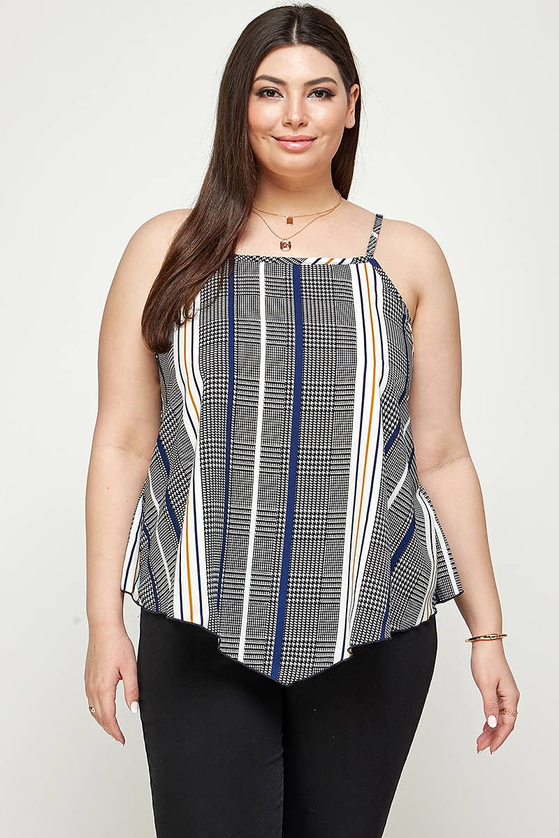 Plaid Cami- Plus Size