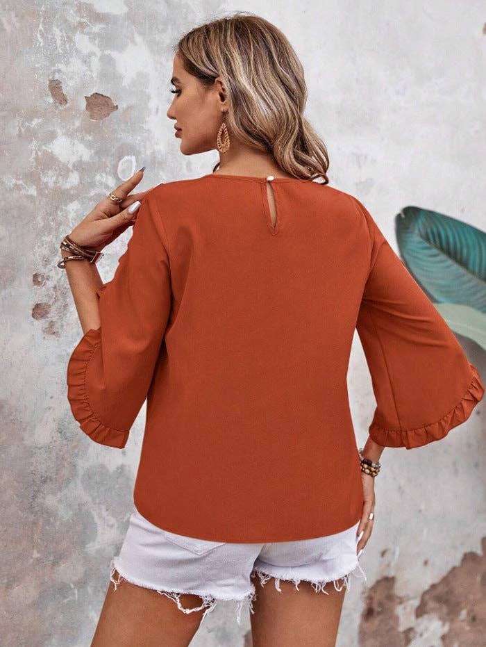 Sadie Top in Orange
