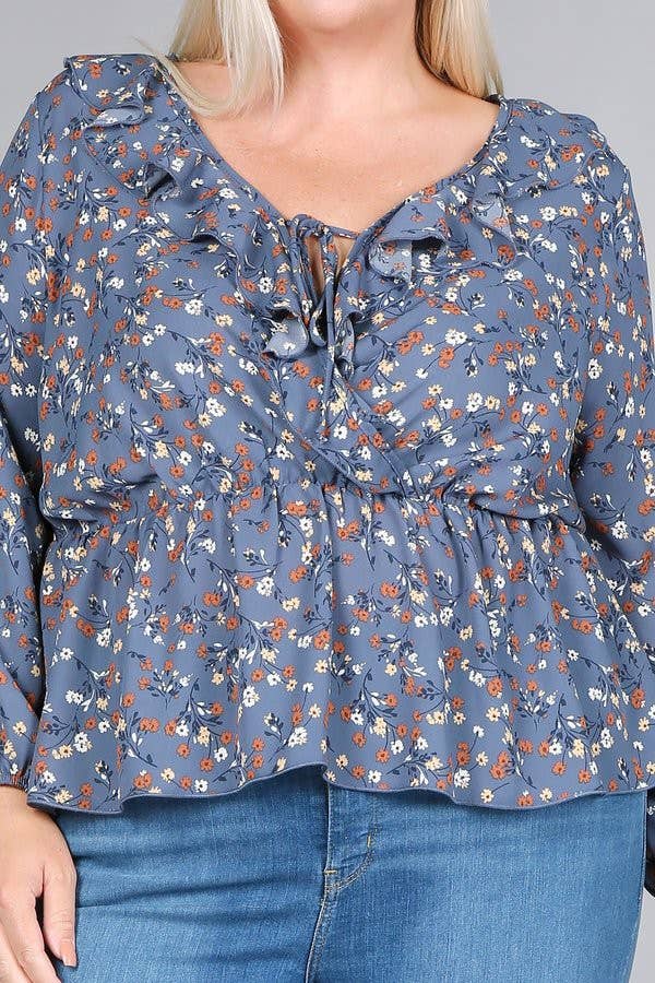 Floral Blouse- Plus Size
