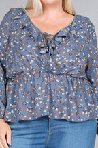 Floral Blouse- Plus Size