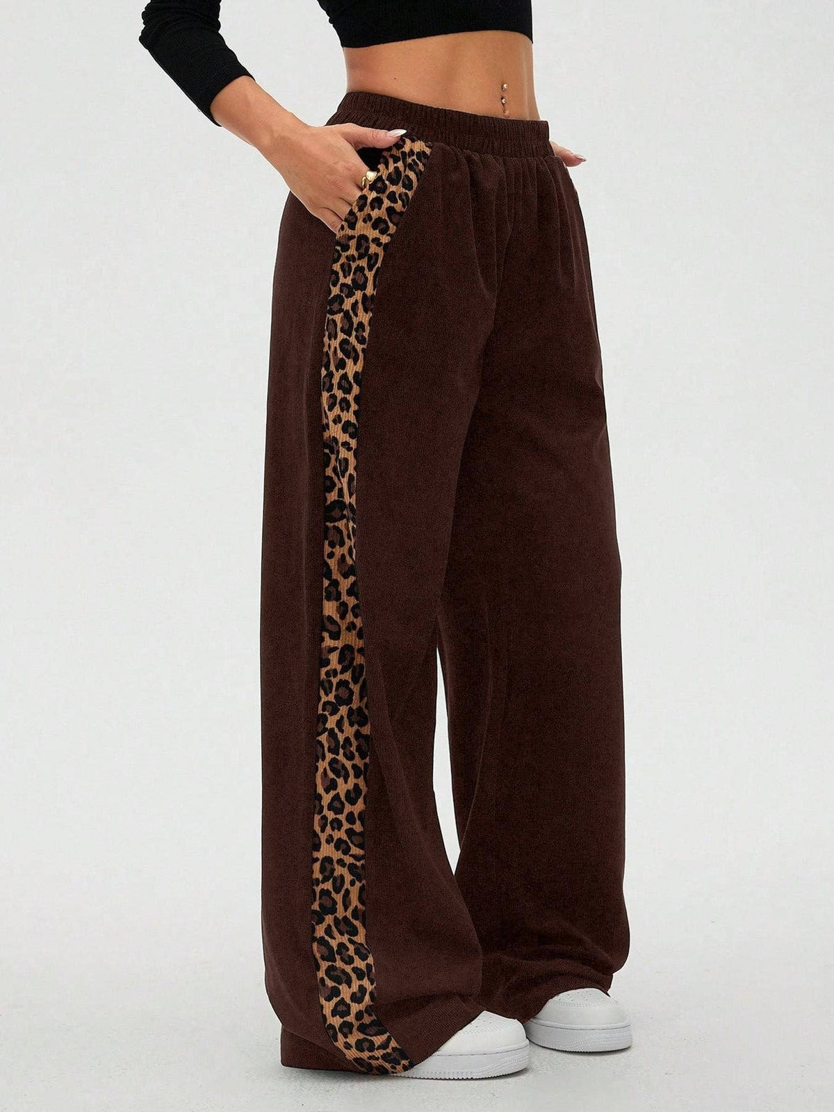Leopard Wide Leg Sweatpants