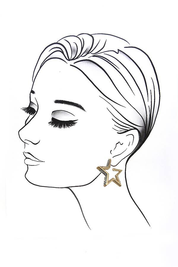 STAR HOOP EARRINGS