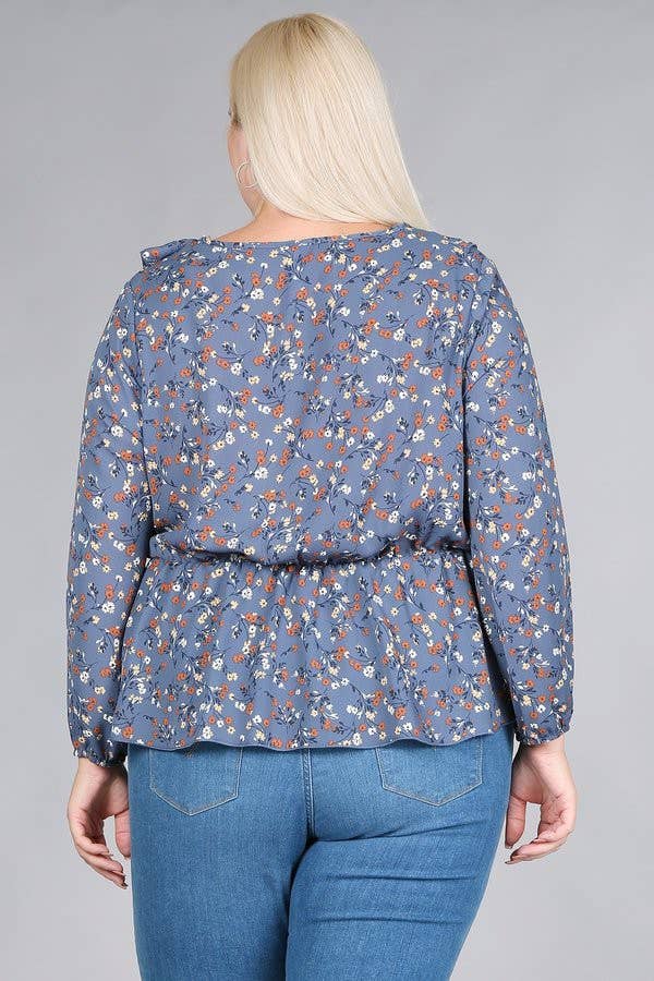 Floral Blouse- Plus Size