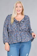 Floral Blouse- Plus Size