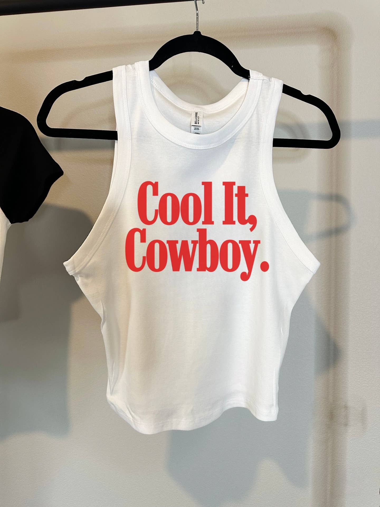 Cool It, Cowboy Cropped Tank   : L