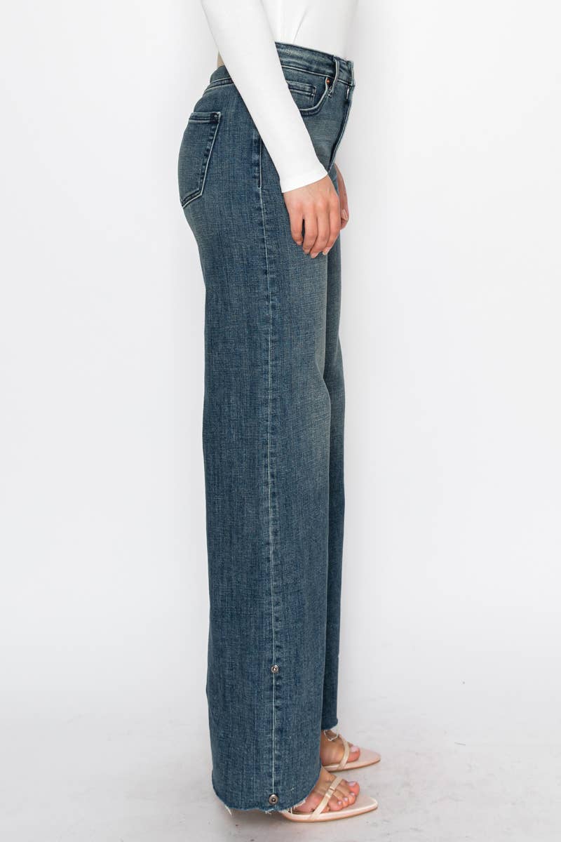 Barbara Wide Leg Cuffed Jean