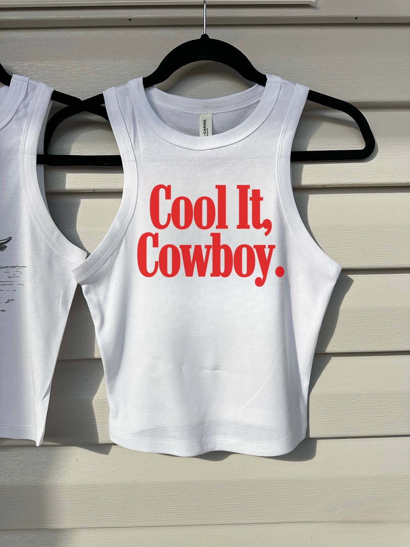 Cool It, Cowboy Cropped Tank   : L