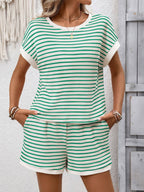 Amber Striped Knit Lounge Set