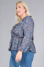 Floral Blouse- Plus Size