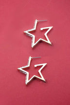 STAR HOOP EARRINGS