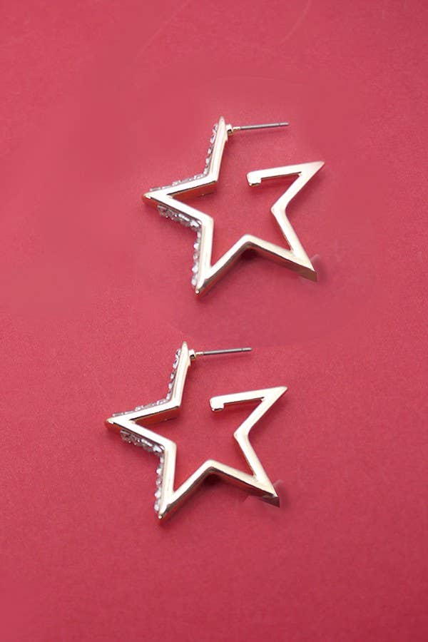 STAR HOOP EARRINGS