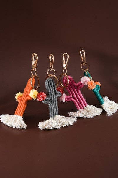 CACTUS KEY CHAIN GREY